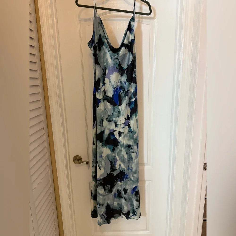 Guess Aqua Bloom Slip Maxi Dress - Picture 1 of 5